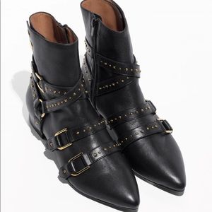 & Other Stories studded black ankle booties. Chloe Susanna dupe 8.5
